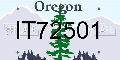 IT72501 Oregon License Plate