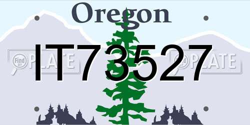 IT73527 Oregon License Plate