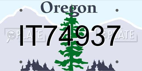 IT74937 Oregon License Plate
