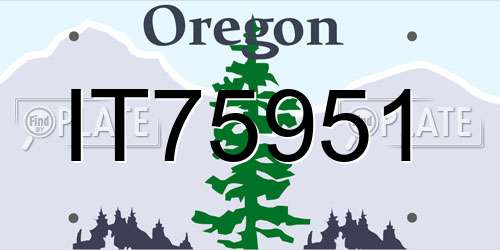 IT75951 Oregon License Plate