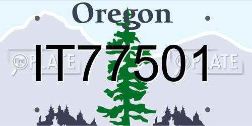 IT77501 Oregon License Plate