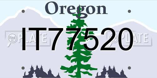 IT77520 Oregon License Plate
