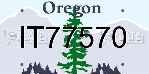 IT77570 Oregon License Plate