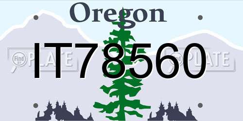 IT78560 Oregon License Plate