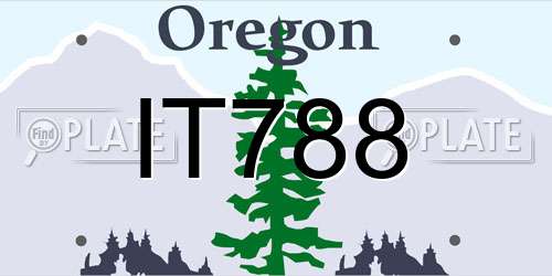 IT788 Oregon License Plate