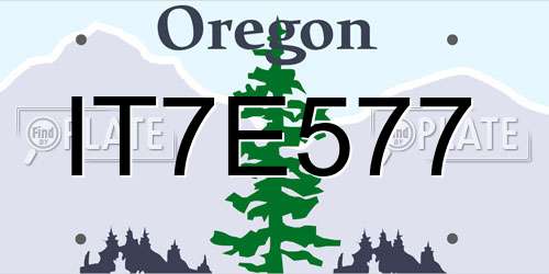 IT7E577 Oregon License Plate