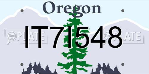 IT7I548 Oregon License Plate