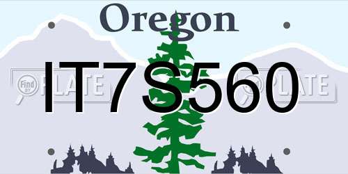 IT7S560 Oregon License Plate