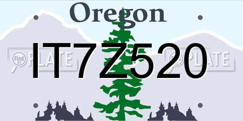 IT7Z520 Oregon License Plate