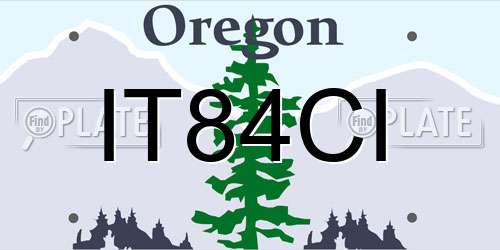 IT84CI Oregon License Plate