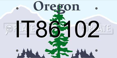IT86102 Oregon License Plate