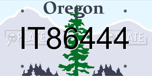IT86444 Oregon License Plate