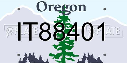 IT88401 Oregon License Plate