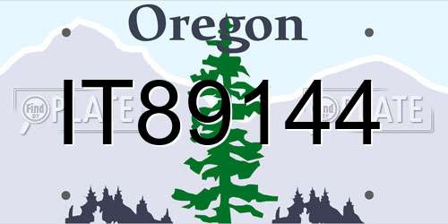 IT89144 Oregon License Plate