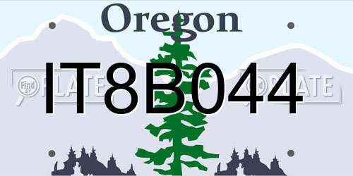 IT8B044 Oregon License Plate