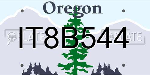 IT8B544 Oregon License Plate