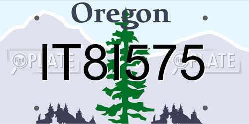 IT8I575 Oregon License Plate