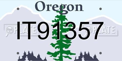 IT91357 Oregon License Plate