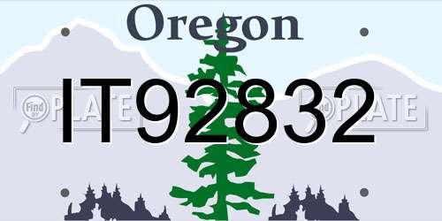 IT92832 Oregon License Plate