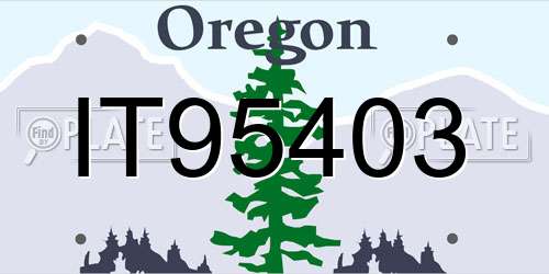 IT95403 Oregon License Plate
