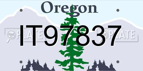 IT97837 Oregon License Plate