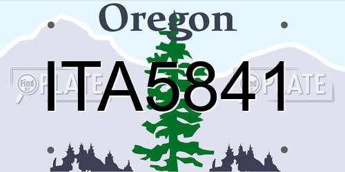 ITA5841 Oregon License Plate