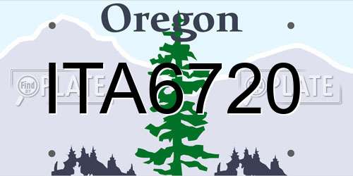 ITA6720 Oregon License Plate