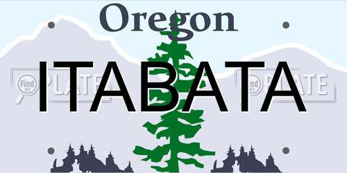 ITABATA Oregon License Plate