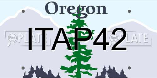 ITAP42 Oregon License Plate