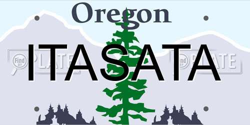 ITASATA Oregon License Plate