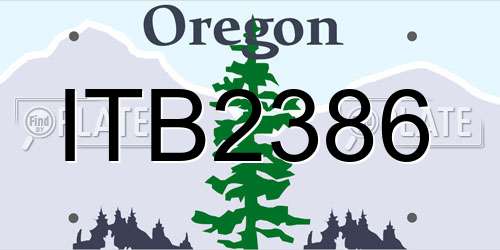 ITB2386 Oregon License Plate