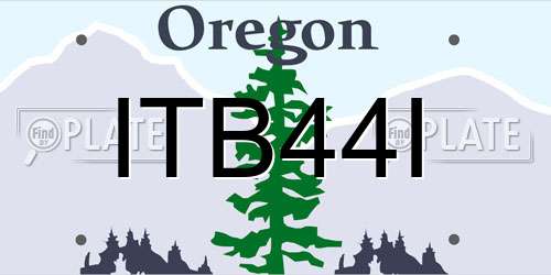 ITB44I Oregon License Plate