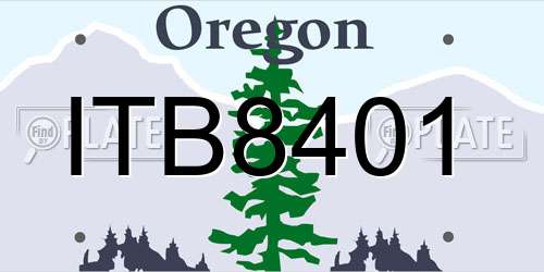 ITB8401 Oregon License Plate