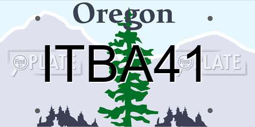 ITBA41 Oregon License Plate