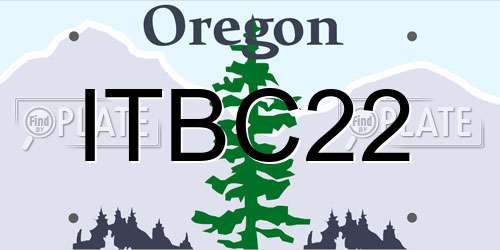 ITBC22 Oregon License Plate