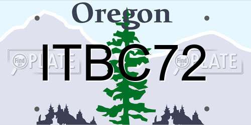 ITBC72 Oregon License Plate