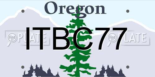 ITBC77 Oregon License Plate