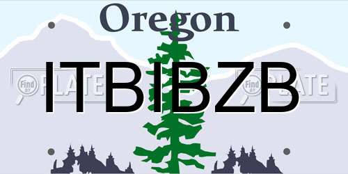 ITBIBZB Oregon License Plate