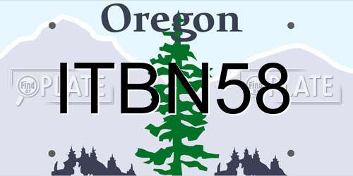 ITBN58 Oregon License Plate