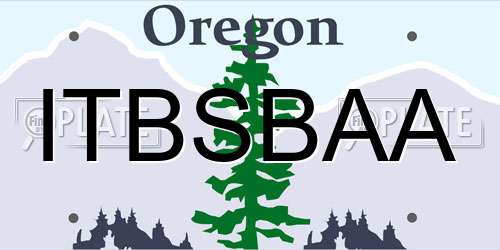 ITBSBAA Oregon License Plate