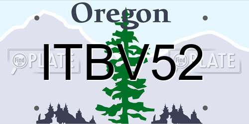 ITBV52 Oregon License Plate