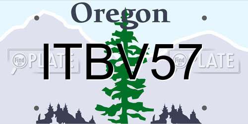 ITBV57 Oregon License Plate