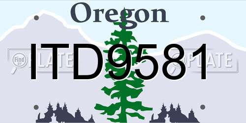 ITD9581 Oregon License Plate