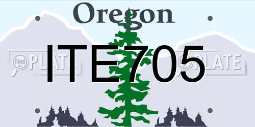 ITE705 Oregon License Plate