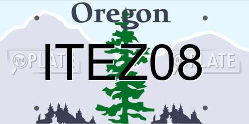 ITEZ08 Oregon License Plate