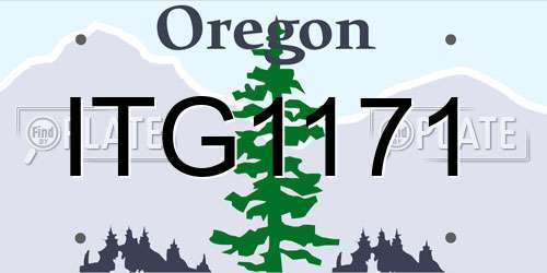 ITG1171 Oregon License Plate