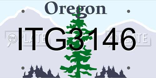 ITG3146 Oregon License Plate