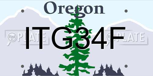 ITG34F Oregon License Plate