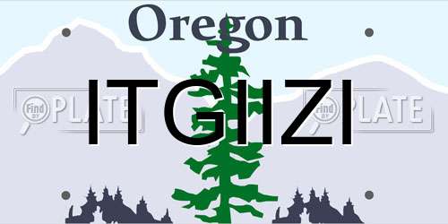 ITGIIZI Oregon License Plate