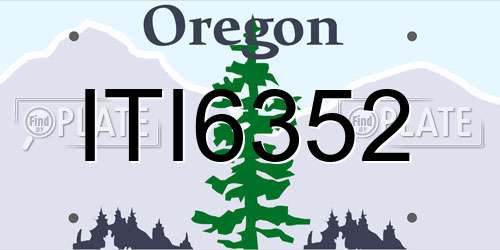 ITI6352 Oregon License Plate